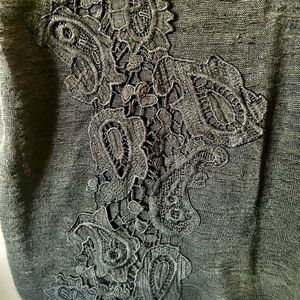 Anthropologie 9 H15 STCL Green Embroidered Top